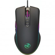 Mouse Nou pentru Gaming, HXSJ A867, 6400dpi, 7 Butoane, RGB, Negru, Cu Fir