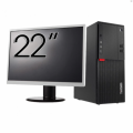 Pachet Refurbished Calculator LENOVO M710T Tower, Intel Core i3-6100 3.70GHz, 8GB DDR4, 256GB SSD, DVD-ROM + Monitor 22 Inch + Windows 10 Pro